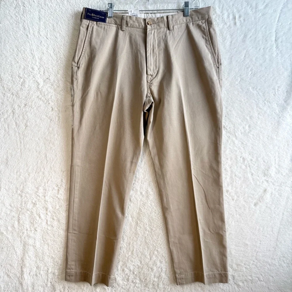 Polo Ralph Lauren Chino Pants‎ Men’s 36x30 Hudson Tan Classic Fit Cotton NEW